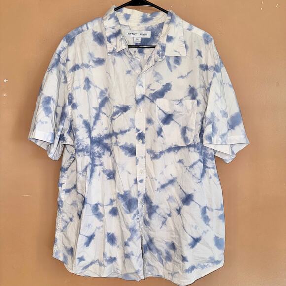 Old Navy Men's Blue Tie Dye Flex Collar Polo - XXL - Picture 1 of 8